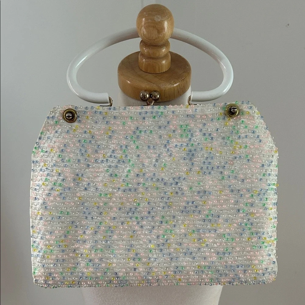 Lumured Vintage Multicolor Beaded Bag - Picture 1 of 10